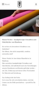 Manos Verdes – mobile Ansicht