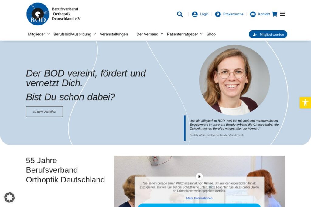 Berufsverband Orthoptik Deutschland – Website