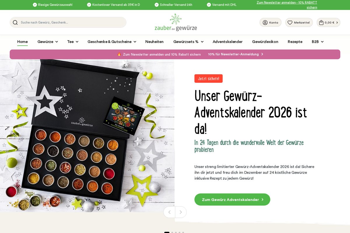 Zauber der Gewürze – Website