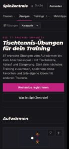 SpinZentrale – mobile Ansicht